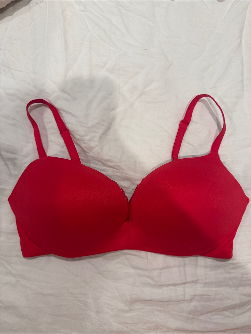 Victoria's Secret Red Plunge Bra, 34D